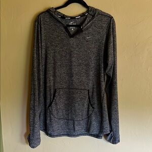 Nike Charcoal Heather Dry Fit Running Hoodie